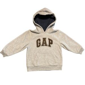 Gap Kids Gray Fleece Hooded Sweatshirt XS